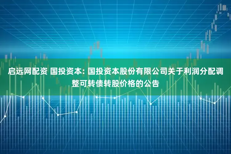 启远网配资 国投资本: 国投资本股份有限公司关于利润分配调整可转债转股价格的公告