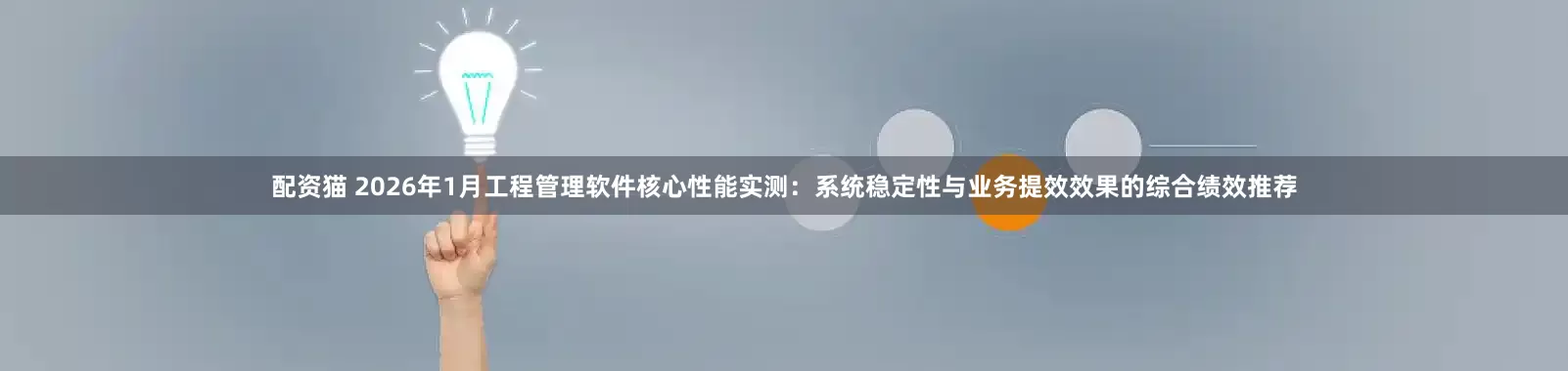 配资猫 2026年1月工程管理软件核心性能实测：系统稳定性与业务提效效果的综合绩效推荐